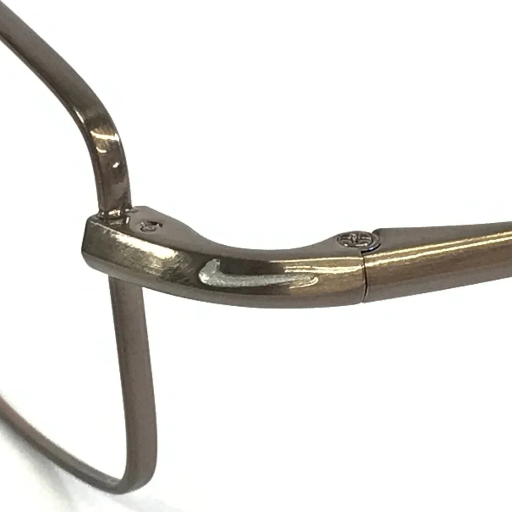 Nike Eyeglasses Frames 6008 200 Gloss Gunmetal Wire Rim Titanium 54-18-140